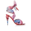 Affabula Lace up – 100-mm-Riemchensandalen – Chinesischer Stoff mit Pfingstrosenprint – Mehrfarbig – Damen Affabula Lace up – 100-mm-Riemchensandalen – Chinesischer Stoff mit Pfingstrosenprint – Mehrfarbig – Damen