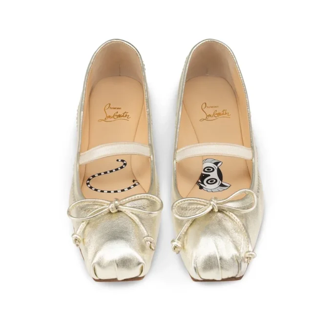 Baballet – Ballerinas – Laminiertes Nappaleder – Platine – Kinder Baballet – Ballerinas – Laminiertes Nappaleder – Platine – Kinder
