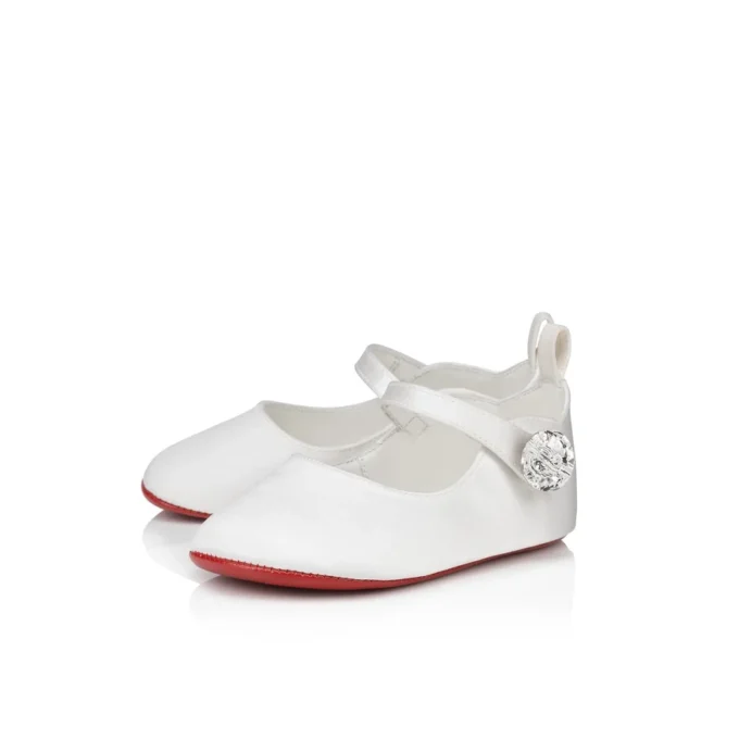 Baby Love Chick Strass – Ballerinas – Kreppsatin und Strass – Bianco – Baby Baby Love Chick Strass – Ballerinas – Kreppsatin und Strass – Bianco – Baby