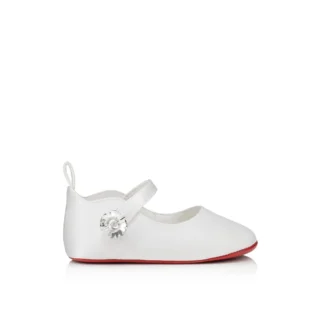 Baby Love Chick Strass – Ballerinas – Kreppsatin und Strass – Bianco – Baby