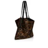 Baggy – Tote Bag – „Bengali“-Print auf haarigem Kalbsleder – Braun Baggy – Tote Bag – „Bengali“-Print auf haarigem Kalbsleder – Braun