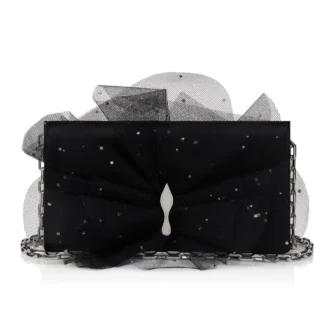 Bettina – Clutch – Crêpe-Satin – Schwarz