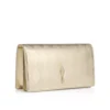 Bettina – Clutch – Diamantförmig laminiertes Lamm-Nappaleder – Light Platine Bettina – Clutch – Diamantförmig laminiertes Lamm-Nappaleder – Light Platine