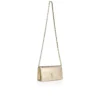 Bettina – Clutch – Diamantförmig laminiertes Lamm-Nappaleder – Light Platine Bettina – Clutch – Diamantförmig laminiertes Lamm-Nappaleder – Light Platine