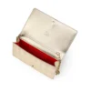 Bettina – Clutch – Diamantförmig laminiertes Lamm-Nappaleder – Light Platine Bettina – Clutch – Diamantförmig laminiertes Lamm-Nappaleder – Light Platine