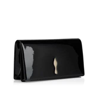 Bettina – Clutch – Lackkalbsleder – Schwarz
