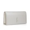 Bettina – Clutch – Perlmuttfarbenes Nappaleder – Weiß Bettina – Clutch – Perlmuttfarbenes Nappaleder – Weiß