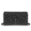 Bettina – Clutch – Veau Velours, Strass und Perlen – Schwarz Bettina – Clutch – Veau Velours, Strass und Perlen – Schwarz