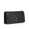 Bettina – Clutch – Veau Velours, Strass und Perlen – Schwarz Bettina – Clutch – Veau Velours, Strass und Perlen – Schwarz