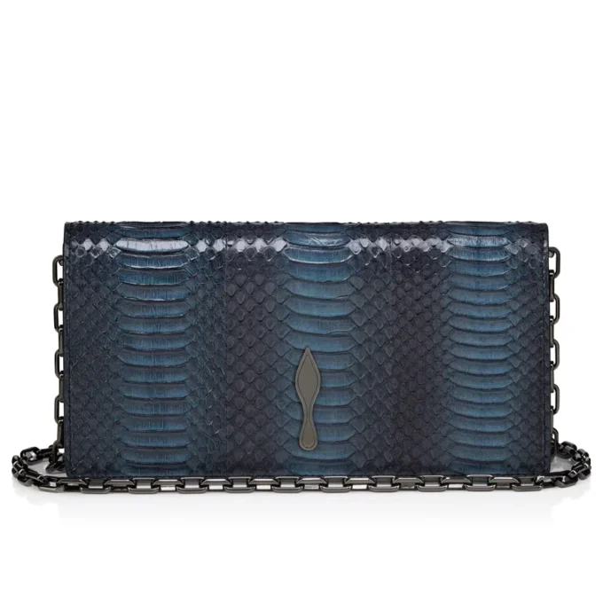 Bettina – Clutch – Wasserschlangenleder – Schwarz Bettina – Clutch – Wasserschlangenleder – Schwarz
