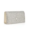 Bettina – Clutch – Wildleder, Strass und Perlen – Silber Bettina – Clutch – Wildleder, Strass und Perlen – Silber