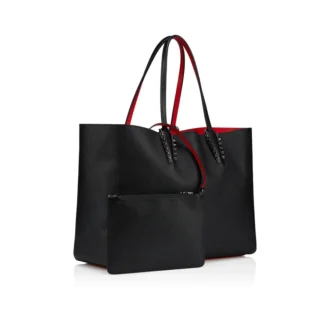 Cabata Large – Tote Bag – Kalbsleder und Nieten – Schwarz