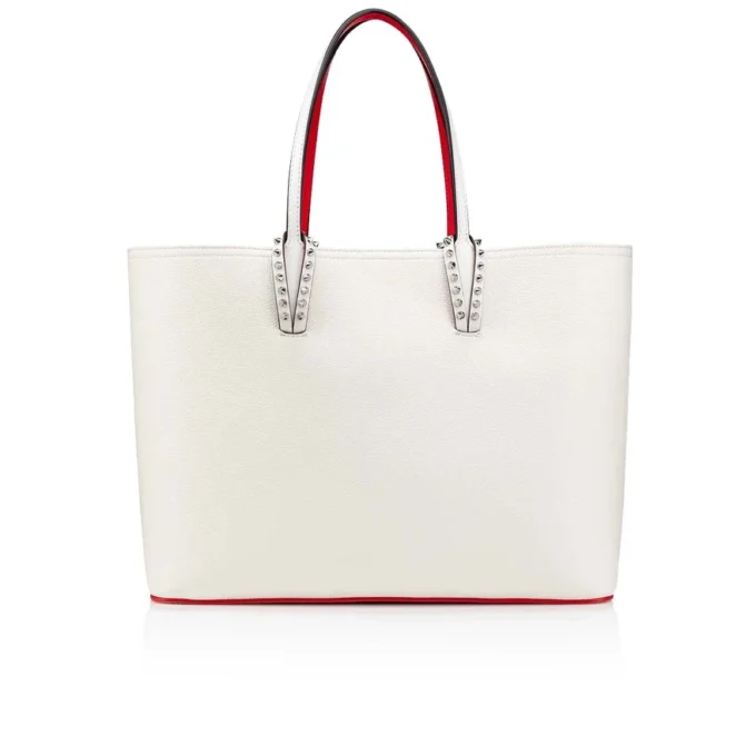 Cabata Large – Tote Bag – Kalbsleder und Spikes – Bianco Cabata Large – Tote Bag – Kalbsleder und Spikes – Bianco