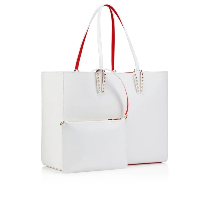 Cabata Large – Tote Bag – Kalbsleder und Spikes – Bianco Cabata Large – Tote Bag – Kalbsleder und Spikes – Bianco