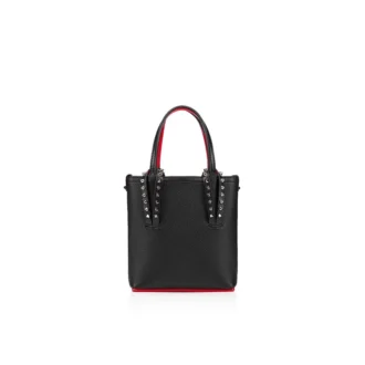 Cabata Mini – Tote Bag – Kalbsleder und Nieten – Schwarz