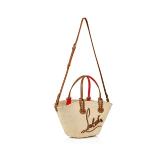 Cabata Mini – Tote Bag – Raffia und Kalbsleder – Natur