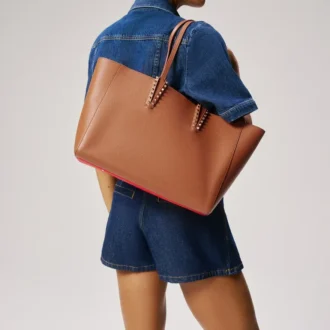 Cabata Small – Tote Bag – genarbtes Kalbsleder – Cuoio