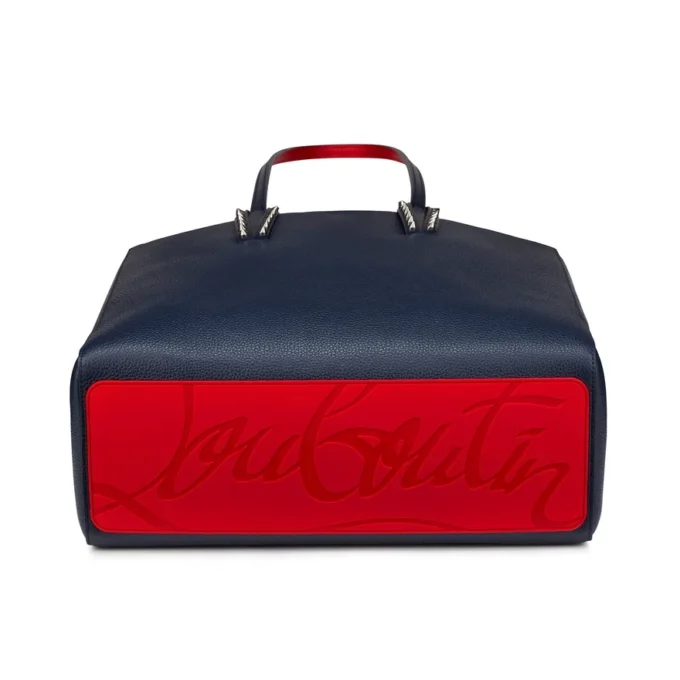 Cabata Small – Tote Bag – Kalbsleder und Spikes – Zaffiro
