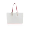 Cabata Small – Tote Bag – Weiches Kalbsleder und Spikes – Bianco