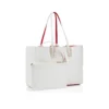 Cabata Small – Tote Bag – Weiches Kalbsleder und Spikes – Bianco