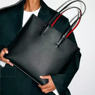 Cabata – Tote Bag – genarbtes Kalbsleder – Schwarz