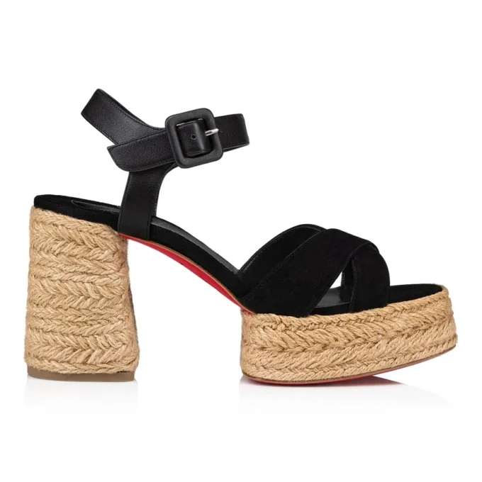 Calakala – 85 mm Espadrilles – Wildleder und Kalbsleder – Schwarz – Damen Calakala – 85 mm Espadrilles – Wildleder und Kalbsleder – Schwarz – Damen