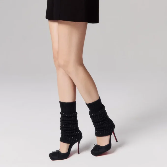 Cassia Annmac – 100-mm-Pumps – Crêpe-Satin und Mesh – Schwarz – Damen Cassia Annmac – 100-mm-Pumps – Crêpe-Satin und Mesh – Schwarz – Damen