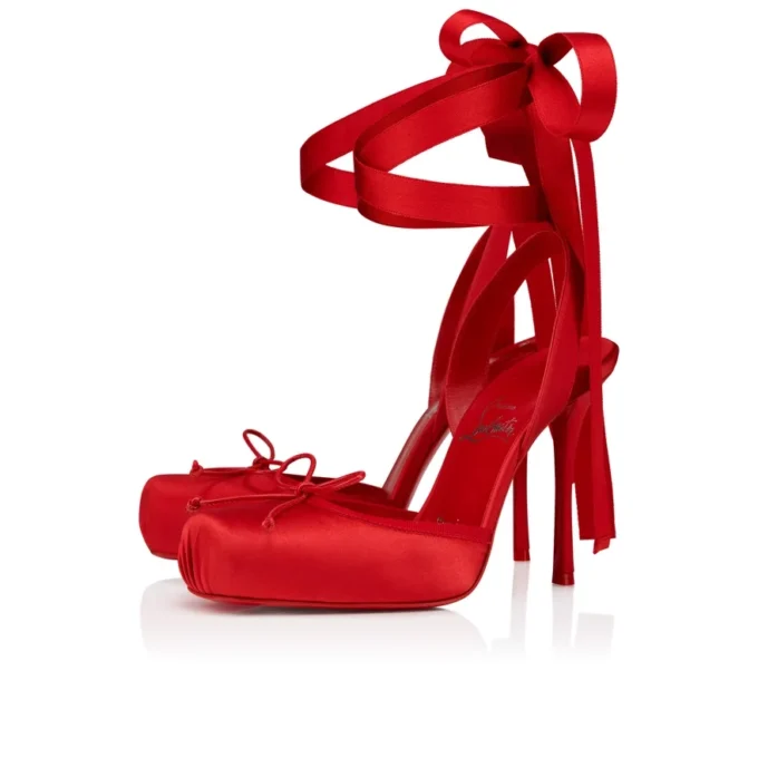 Cassia Lace up – 100 mm Riemchen-Pumps – Krepp-Satin – Loubi – Damen Cassia Lace up – 100 mm Riemchen-Pumps – Krepp-Satin – Loubi – Damen