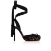 Cassia Lace up – 100 mm Riemchen-Pumps – „Leo by Night“ bestickter Samt – Schwarz – Damen Cassia Lace up – 100 mm Riemchen-Pumps – „Leo by Night“ bestickter Samt – Schwarz – Damen