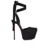 Cassia Lace up Alta – 160 mm Riemchenpumps – Krepp-Satin – Schwarz – Damen Cassia Lace up Alta – 160 mm Riemchenpumps – Krepp-Satin – Schwarz – Damen