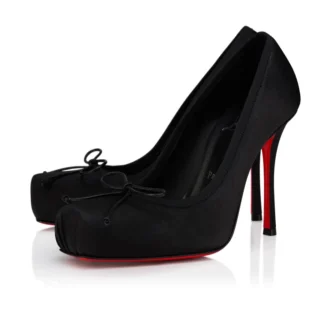 Cassia Nodo – 100-mm-Pumps – Krepp-Satin – Schwarz – Damen
