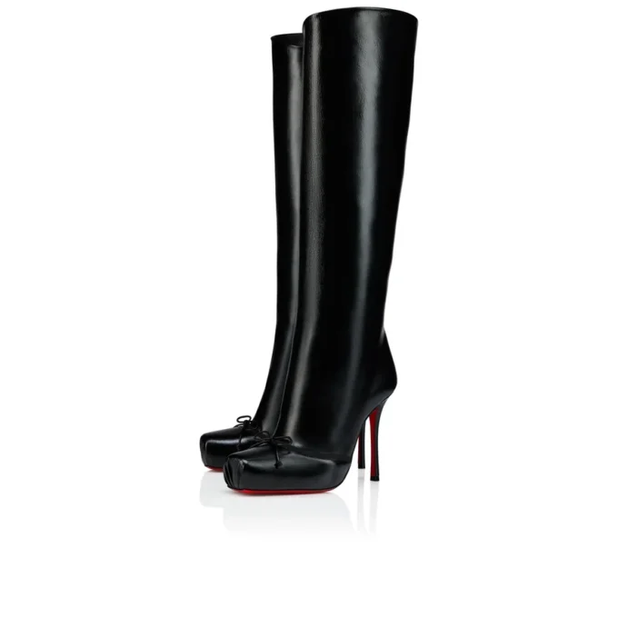 Cassia Nodo Botta – 100-mm-Stiefel – Glänzendes Kalbsleder – Schwarz – Damen Cassia Nodo Botta – 100-mm-Stiefel – Glänzendes Kalbsleder – Schwarz – Damen