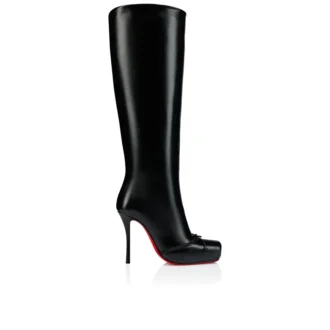 Cassia Nodo Botta – 100-mm-Stiefel – Glänzendes Kalbsleder – Schwarz – Damen