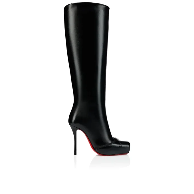 Cassia Nodo Botta – 100-mm-Stiefel – Glänzendes Kalbsleder – Schwarz – Damen Cassia Nodo Botta – 100-mm-Stiefel – Glänzendes Kalbsleder – Schwarz – Damen
