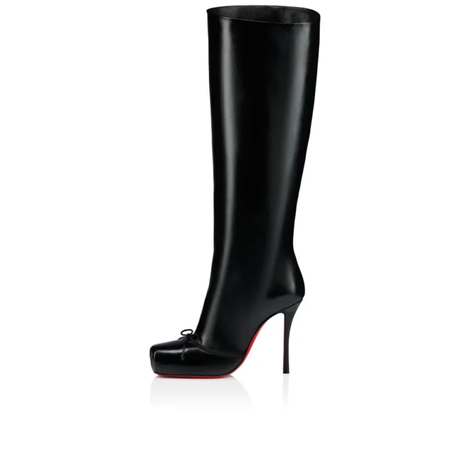 Cassia Nodo Botta – 100-mm-Stiefel – Glänzendes Kalbsleder – Schwarz – Damen Cassia Nodo Botta – 100-mm-Stiefel – Glänzendes Kalbsleder – Schwarz – Damen