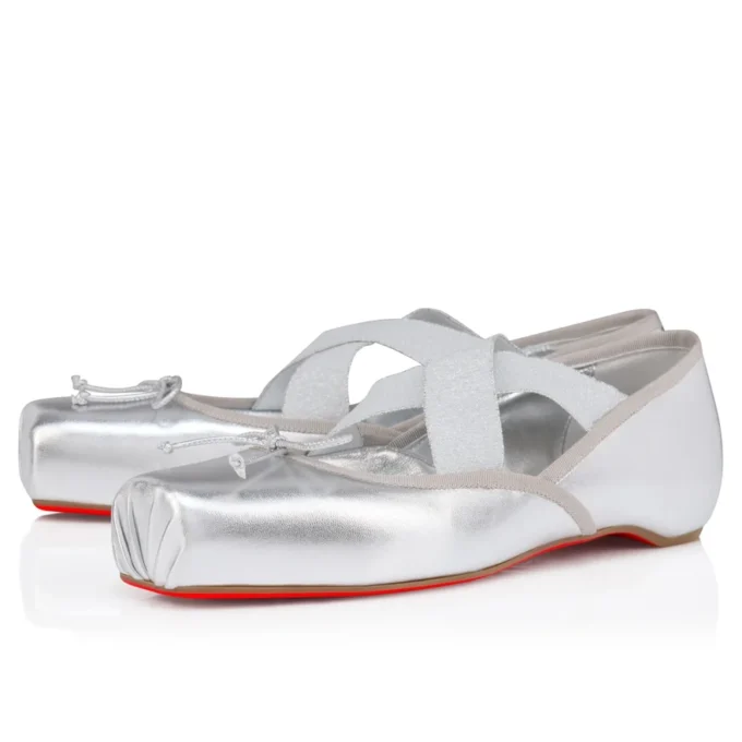 Cassiasticina – Ballerinas – Laminiertes Lamm-Nappaleder – Silber – Damen Cassiasticina – Ballerinas – Laminiertes Lamm-Nappaleder – Silber – Damen