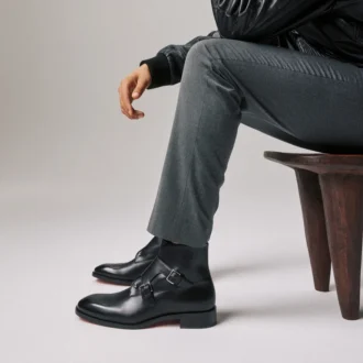 Chambelimonk Stiefel – Stiefel – Kalbsleder – Schwarz – Herren