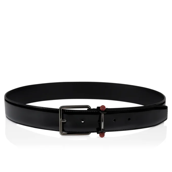 Chambeliss – Gürtel – Lackkalbsleder und Strass – Schwarz Chambeliss – Gürtel – Lackkalbsleder und Strass – Schwarz