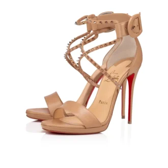 Choca Lux – 120-mm-Sandalen – Ziegenleder – Blush – Damen