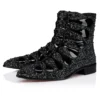 Circus Booty Perla – Stiefel – Wildleder und Strass, Lackkalbsleder – Schwarz – Herren Circus Booty Perla – Stiefel – Wildleder und Strass, Lackkalbsleder – Schwarz – Herren