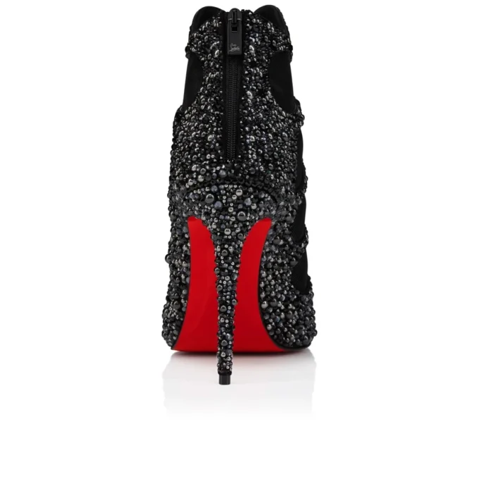 Circus Max Perla – 100 mm niedrige Stiefel – Wildleder, Mesh und Strass – Schwarz – Damen Circus Max Perla – 100 mm niedrige Stiefel – Wildleder, Mesh und Strass – Schwarz – Damen