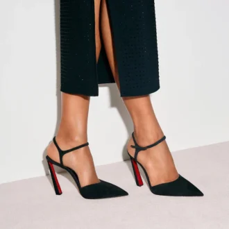 Condora Riviera – 100-mm-Pumps – Veau Velours – Schwarz – Damen
