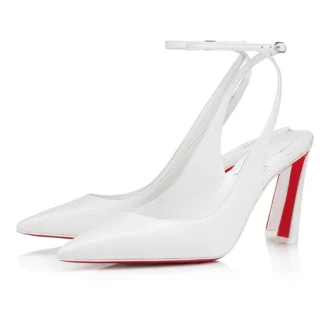 Condora Strap – 85 mm Riemchenpumps – Nappaleder – Bianco – Damen