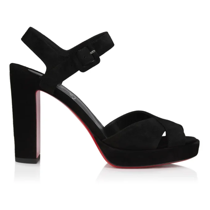 Cora – 100-mm-Sandalen – Veau-Velours – Schwarz – Damen Cora – 100-mm-Sandalen – Veau-Velours – Schwarz – Damen