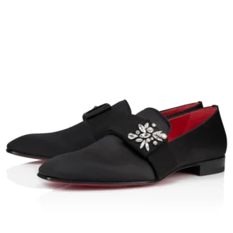 Dandelion Red Carpet – Mokassins – Krepp-Satin – Schwarz – Herren