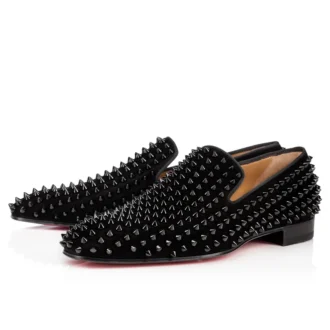 Dandelion Spikes – Slipper – Kalbsvelours und Spikes – Schwarz – Herren Dandelion Spikes – Slipper – Kalbsvelours und Spikes – Schwarz – Herren