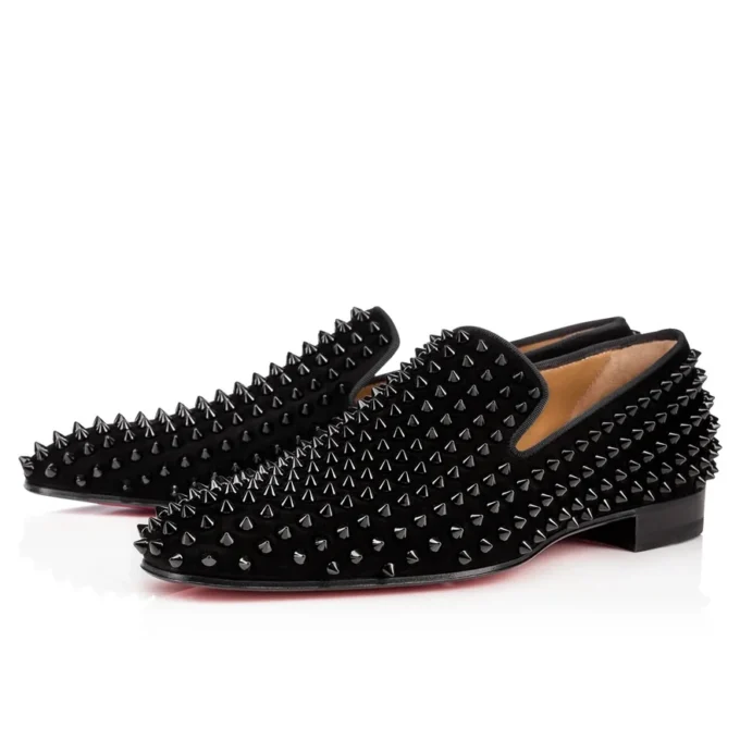 Dandelion Spikes – Slipper – Kalbsvelours und Spikes – Schwarz – Herren Dandelion Spikes – Slipper – Kalbsvelours und Spikes – Schwarz – Herren