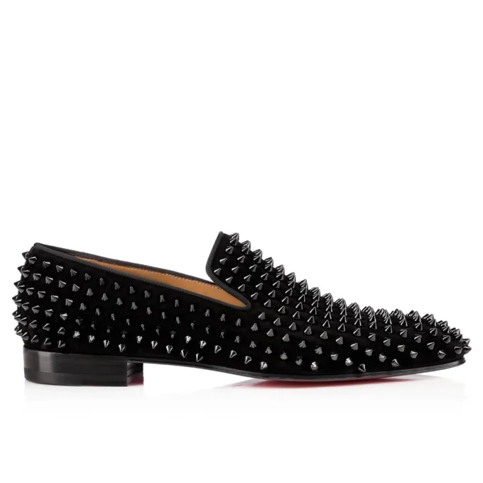 Dandelion Spikes – Slipper – Kalbsvelours und Spikes – Schwarz – Herren Dandelion Spikes – Slipper – Kalbsvelours und Spikes – Schwarz – Herren