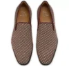 Danny Flex – Slipper – Kalbsleder und Twill-Webung – Weiß und Braun – Herren Danny Flex – Slipper – Kalbsleder und Twill-Webung – Weiß und Braun – Herren