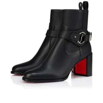 Dianouchette – 70 mm niedrige Stiefel – Kalbsleder – Schwarz – Damen